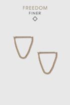 Topshop Fine Bar Earring With Chain