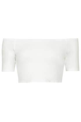 Topshop Petite Bardot Crop Top