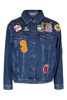 Topshop Petite Oversize Badged Jacket