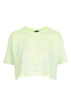 Topshop Smiley Colour Change Crop Tee By And Finally