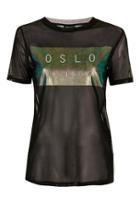 Topshop Tall Oslo Holographic Mesh Tee