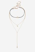 Topshop Horn And Ball Choker Pack Necklace