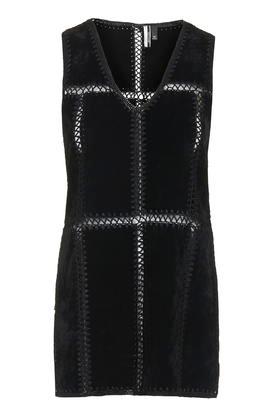 Topshop Petite Suedette V-neck Tunic