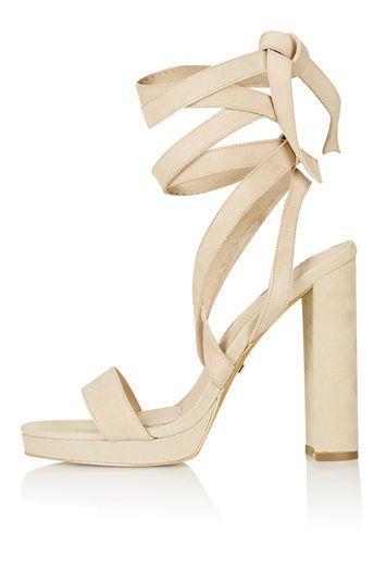Topshop Lavita Tie Platform Sandals