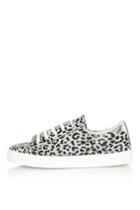 Topshop Cheat Leopard Lace-up Trainers