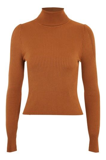 Topshop Puff Sleeve Roll Jumper