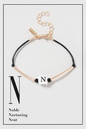 Topshop N Initial Bracelet