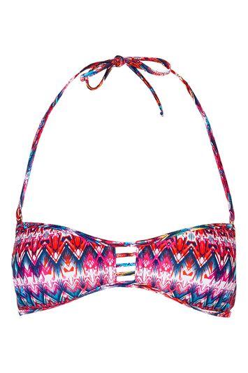 Topshop Bright Aztec Bikini Top