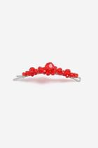 Topshop *red Bead Hair Slide Clips