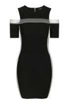 Topshop Sporty Elastic Cold Shoulder Mini Dress
