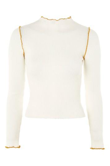 Topshop Lettuce Trim Top