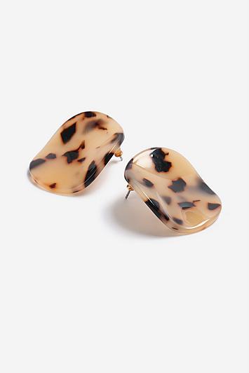 Topshop *tortoiseshell Stud Earrings
