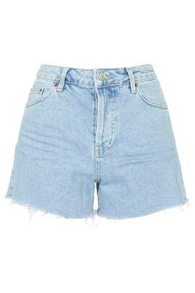 Topshop Petite Moto Bleached Ashley Shorts