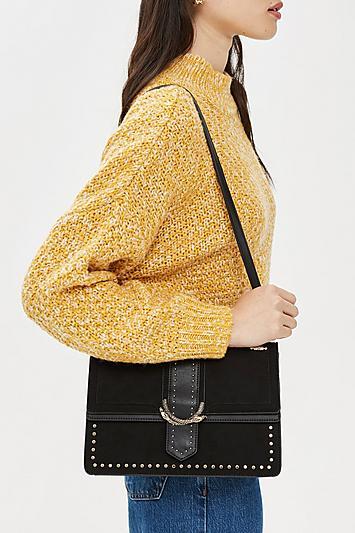Topshop Suri Snake Print Shoulder Bag