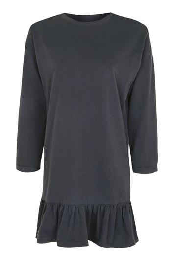 Topshop 3/4 Sleeve Ruffle Hem Tunic