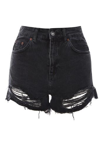 Topshop Tall Raw Rip Split Mom Shorts