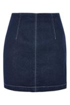 Topshop Moto A-line Denim Skirt