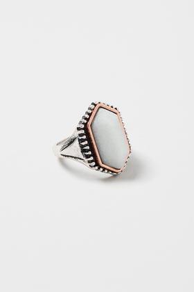 Topshop Semi Precious Hexagon Ring