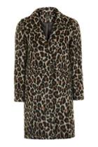 Topshop Leopard Print Coat