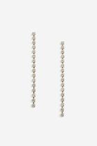 Topshop *gold And Crystal Cup Chain Earrings
