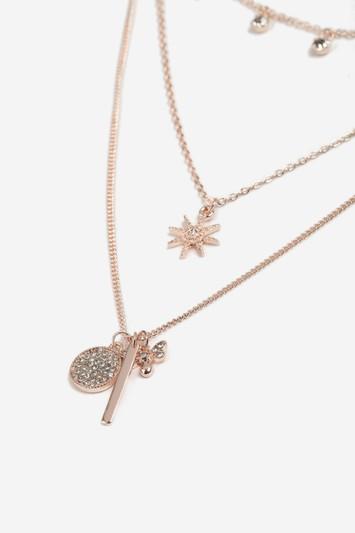 Topshop Rhinestone Cluster Multi-row Necklace