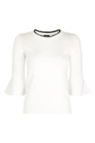 Topshop Scallop Trim Knitted Top
