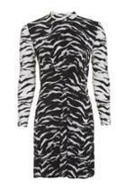 Topshop Zebra Plisse Dress