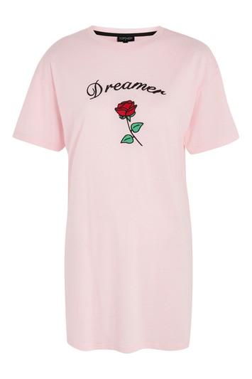 Topshop Dreamer Embroidered Sleep T-shirt