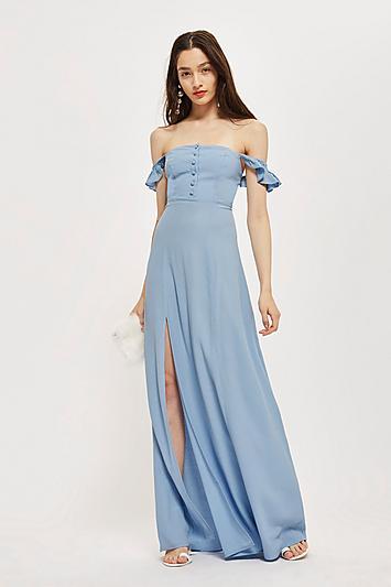 Topshop Button Maxi Dress By Flynn Skye