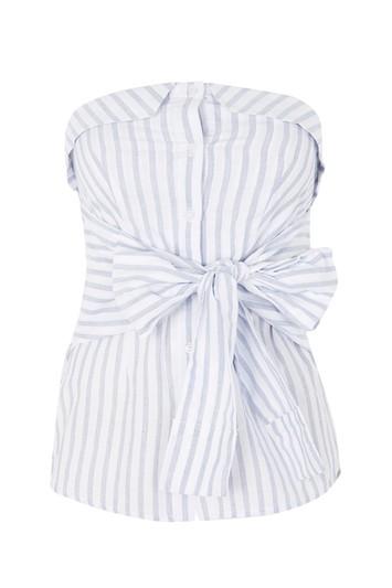 Topshop Petite Mensy Knot Front Bandeau Top