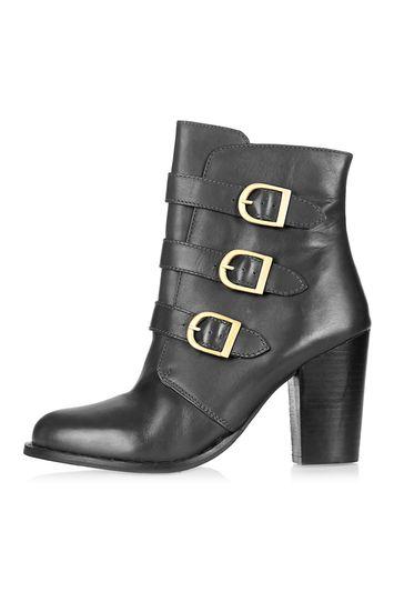 Topshop Horoscope Three Buckle Boots