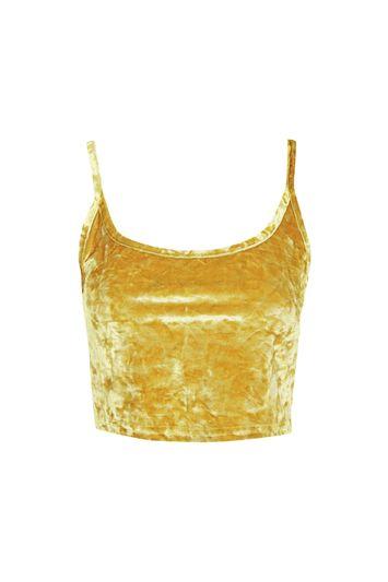 Topshop Petite Crushed Velvet Camisole Top