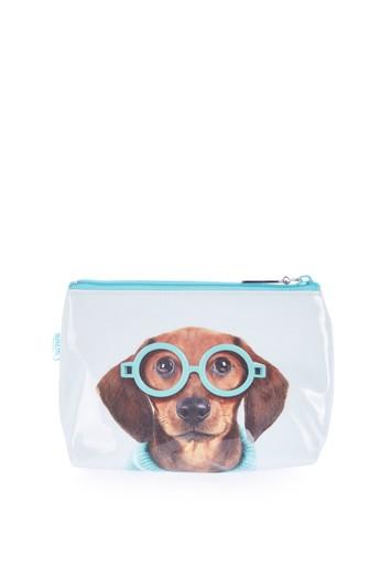 Topshop Glasses Dog Small Make-up Bag