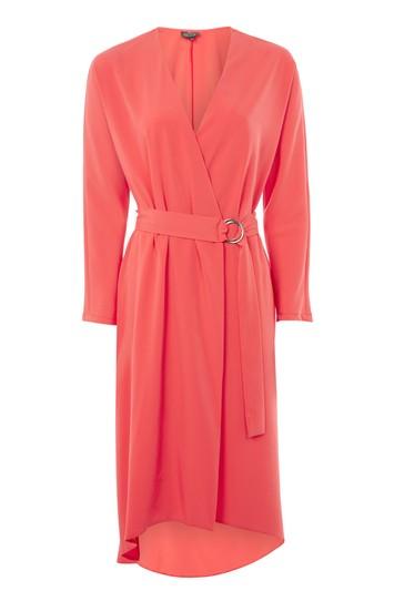 Topshop Tall Ring Wrap Dress