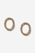 Topshop Bobble Front Textured Hoop Earrings