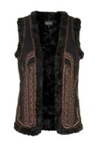 Topshop Petite Embroidered Gilet