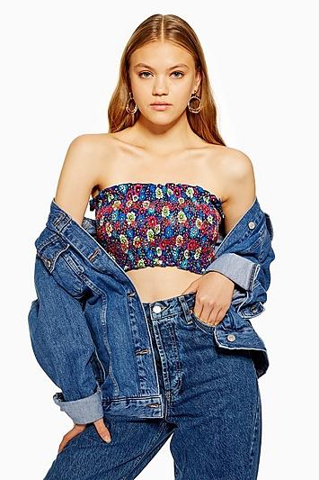 Topshop Petite Bright Floral Bandeau