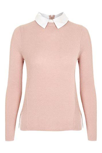 Topshop Petite Rib Hybrid Jumper