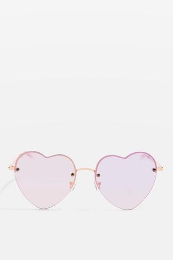 Topshop Heart Frame Sunglasses