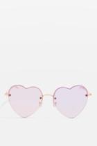 Topshop Heart Frame Sunglasses