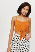 Topshop Knot Front Cropped Camisole Top