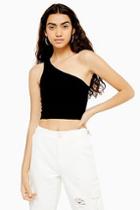 Topshop Tall One Shoulder Ribbed Top