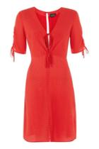 Topshop Tall Red Spot Mini Tea Dress