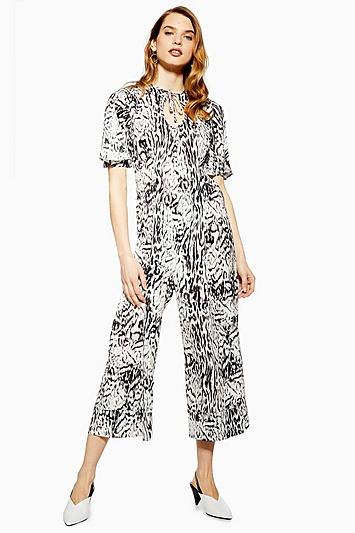 Topshop Snow Leopard Jumpsuit