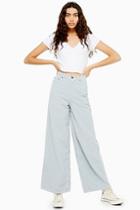 Topshop Pale Blue Corduroy Slim Wide Leg Jeans