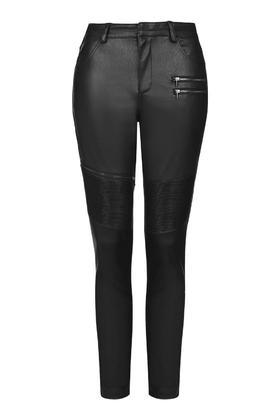 Topshop Faux-leather Biker Trouser