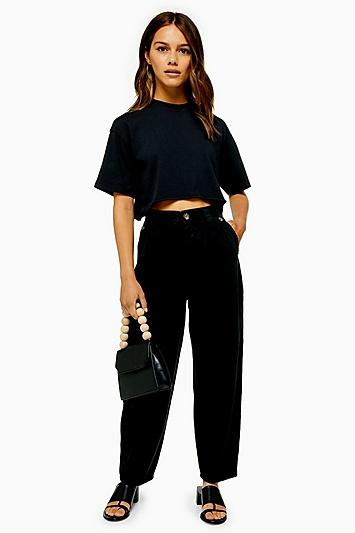 Topshop Petite Black Casual Trousers