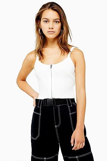 Topshop Petite Zip Front Vest