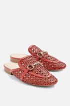 Topshop Woven Loafer Mules