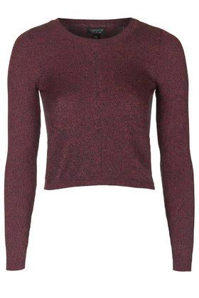 Topshop Diagonal Rib Crop Top